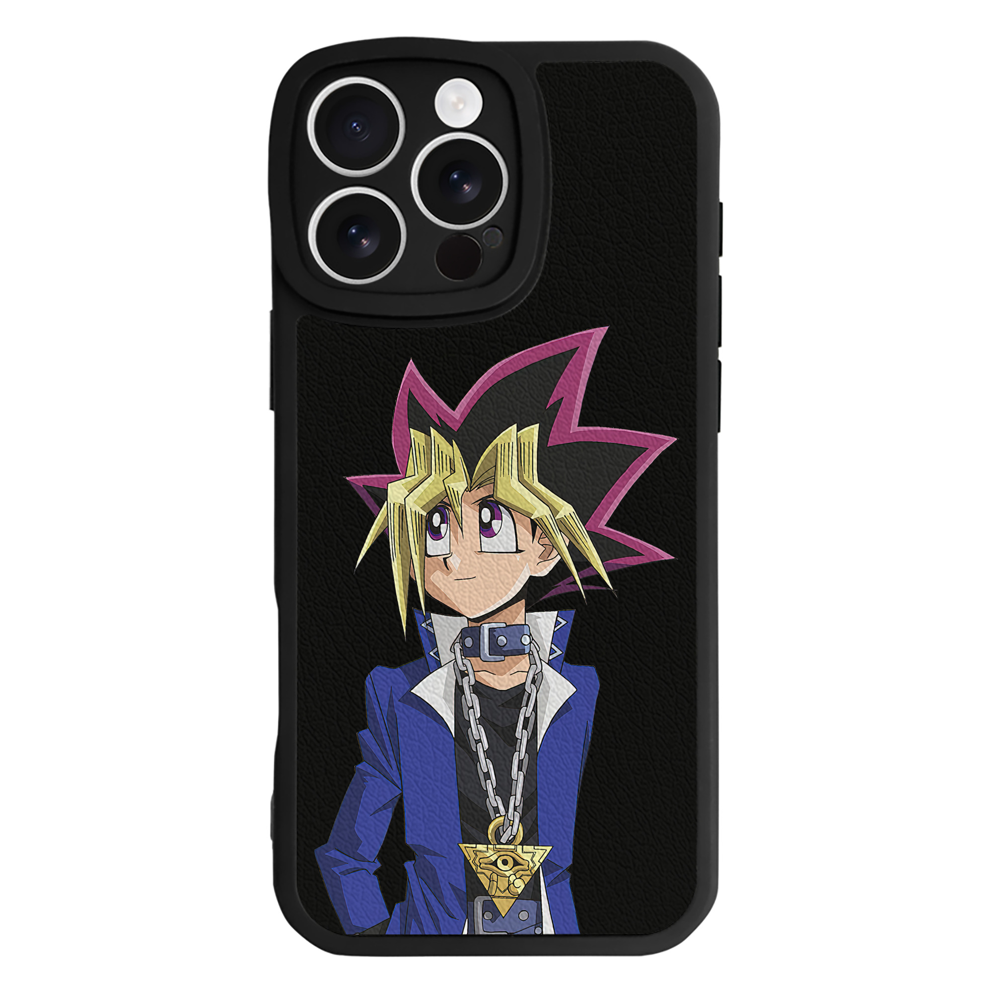 （画像用） 遊☆戯☆王 Yu-Gi-Oh! 【iPhone 16シリーズ対応】シリコンスマホケース（レザー調） 材質：シリコン
